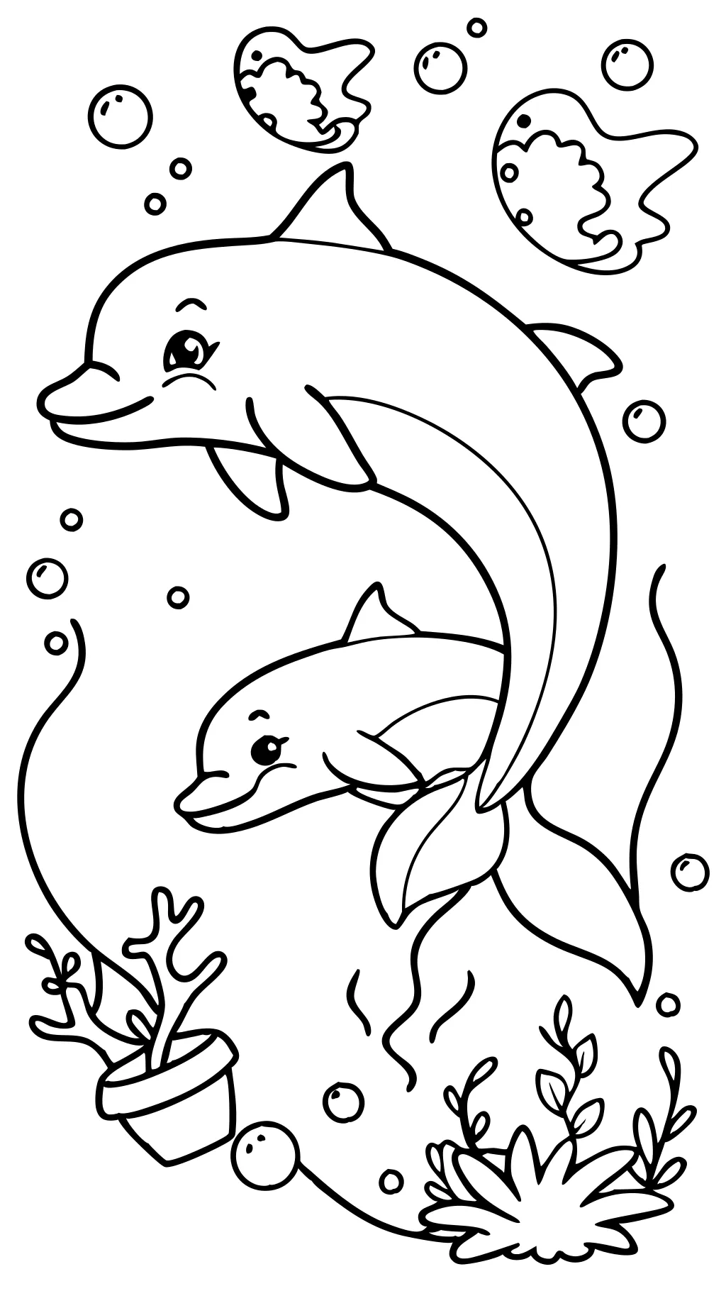 dolphins coloring page